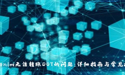 解决Tokenim无法转账DOT的问题：详细指南与常见故障排除