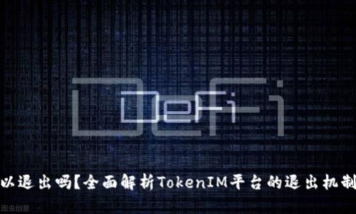 TokenIM可以退出吗？全面解析TokenIM平台的退出机制与用户指南